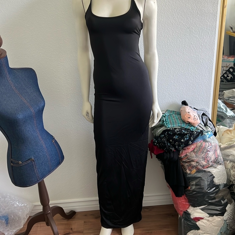 Black maxi dress